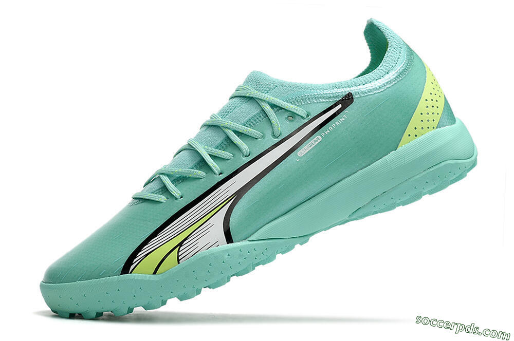 Puma Ultra Ultimate TF Low-Tops Football Shoes - Blue/Yellow/Silver 5