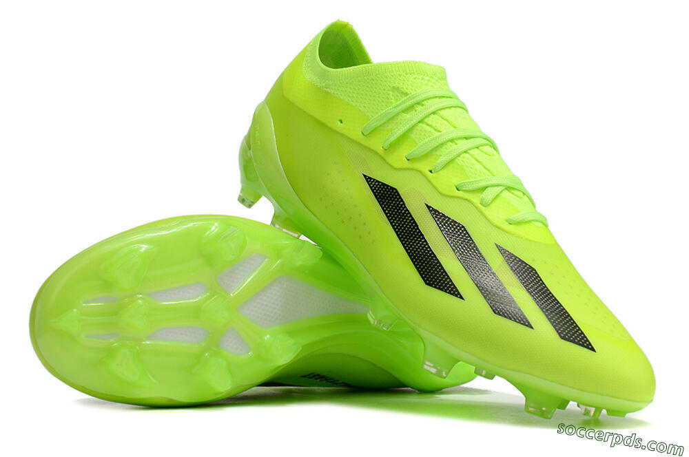Adidas X Crazyfast.1 FG Low-Tops Football Boots - Green/Black 3