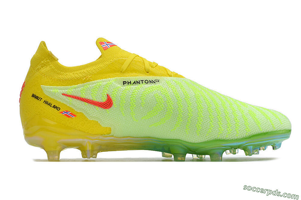 Nike Phantom GX Elite FG Low-Tops Football Boots - Yellow/Green/Black/Red 7