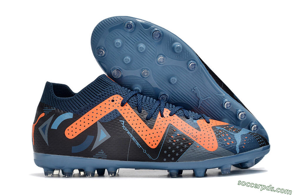 Puma Future Ultimate MG Low-Tops Football Boots - Blue/Orange/Blue 1