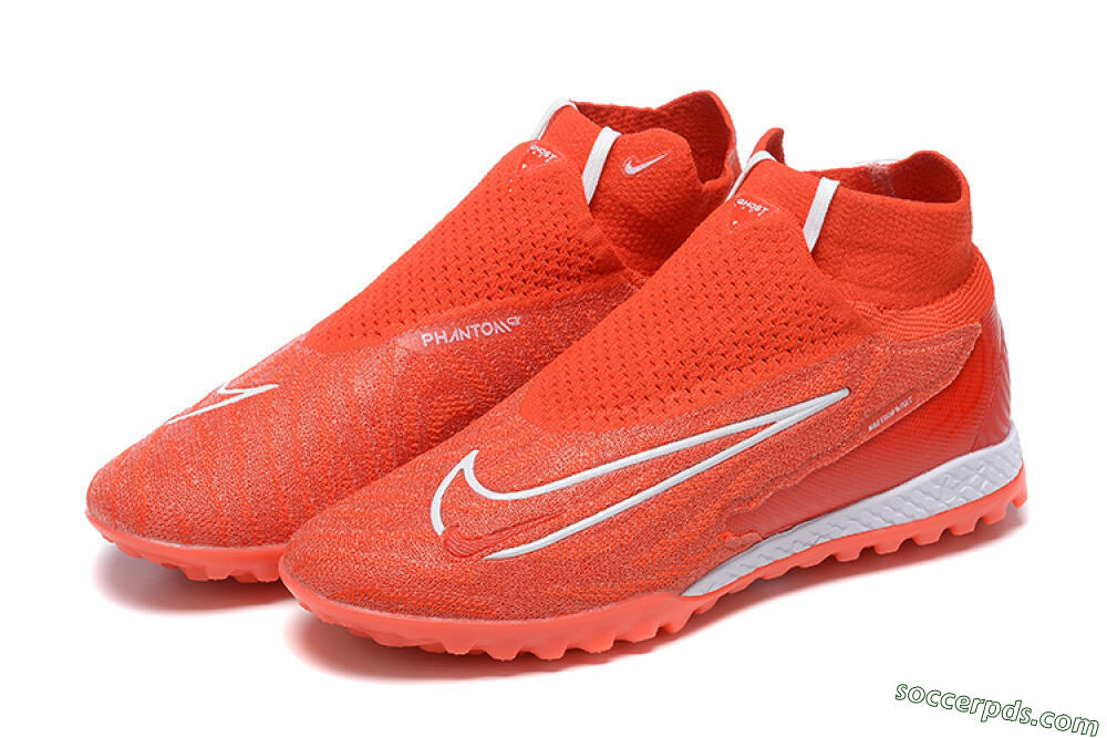 Nike Phantom GX Elite DF TF High-Tops Football Shoes - Red/White 9