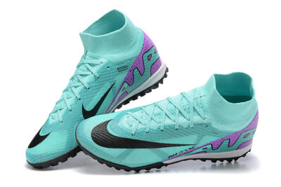 Nike Air Zoom Mercurial Superfly 9 Elite TF High-Tops Football Shoes - Blue/Black/Purple