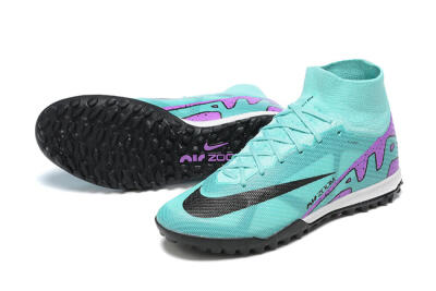 Nike Air Zoom Mercurial Superfly 9 Elite TF High-Tops Football Shoes - Blue/Black/Purple