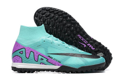 Nike Air Zoom Mercurial Superfly 9 Elite TF High-Tops Football Shoes - Blue/Black/Purple