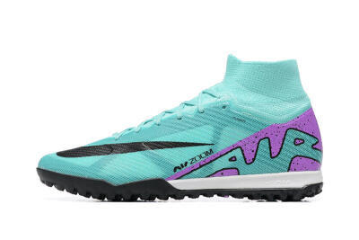 Nike Air Zoom Mercurial Superfly 9 Elite TF High-Tops Football Shoes - Blue/Black/Purple