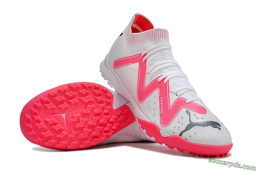 Puma Future Ultimate TF Low-Tops Football Shoes - White/Red/Black 3