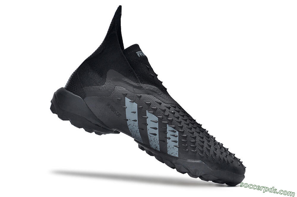 Adidas Predator Freak+ TF High-Tops Football Shoes - Black/Silver 4