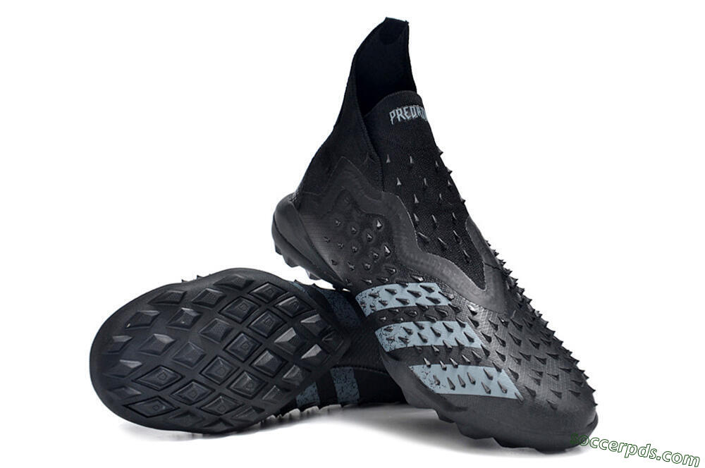 Adidas Predator Freak+ TF High-Tops Football Shoes - Black/Silver 3