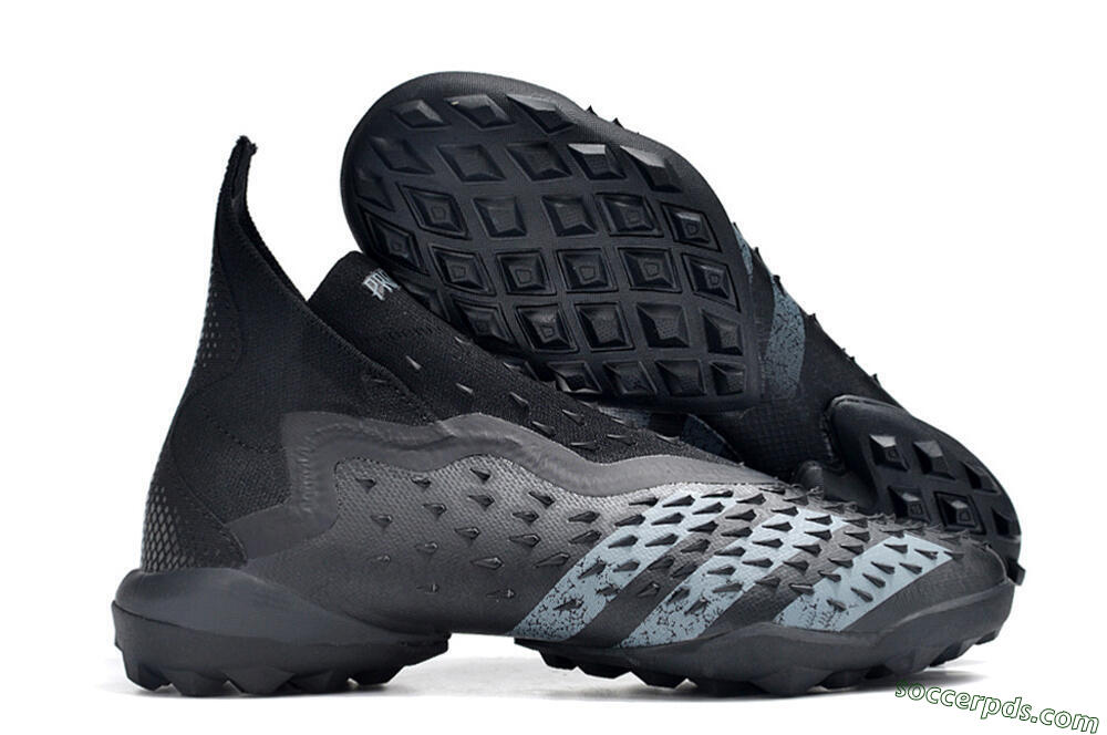 Adidas Predator Freak+ TF High-Tops Football Shoes - Black/Silver 1