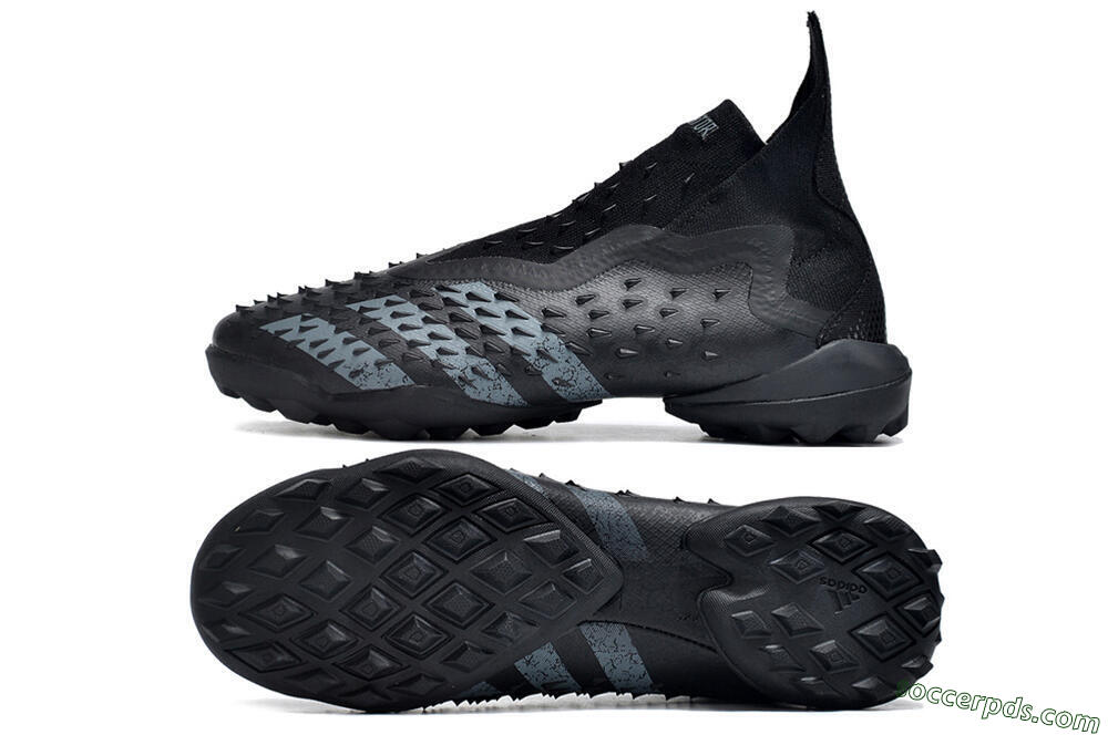 Adidas Predator Freak+ TF High-Tops Football Shoes - Black/Silver 0