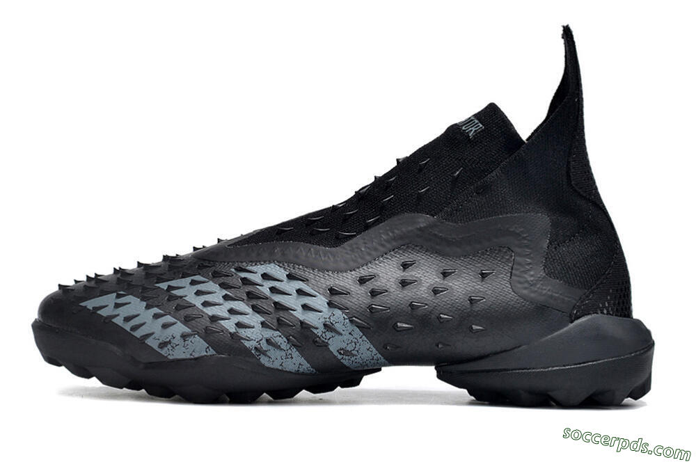 Adidas Predator Freak+ TF High-Tops Football Shoes - Black/Silver 2