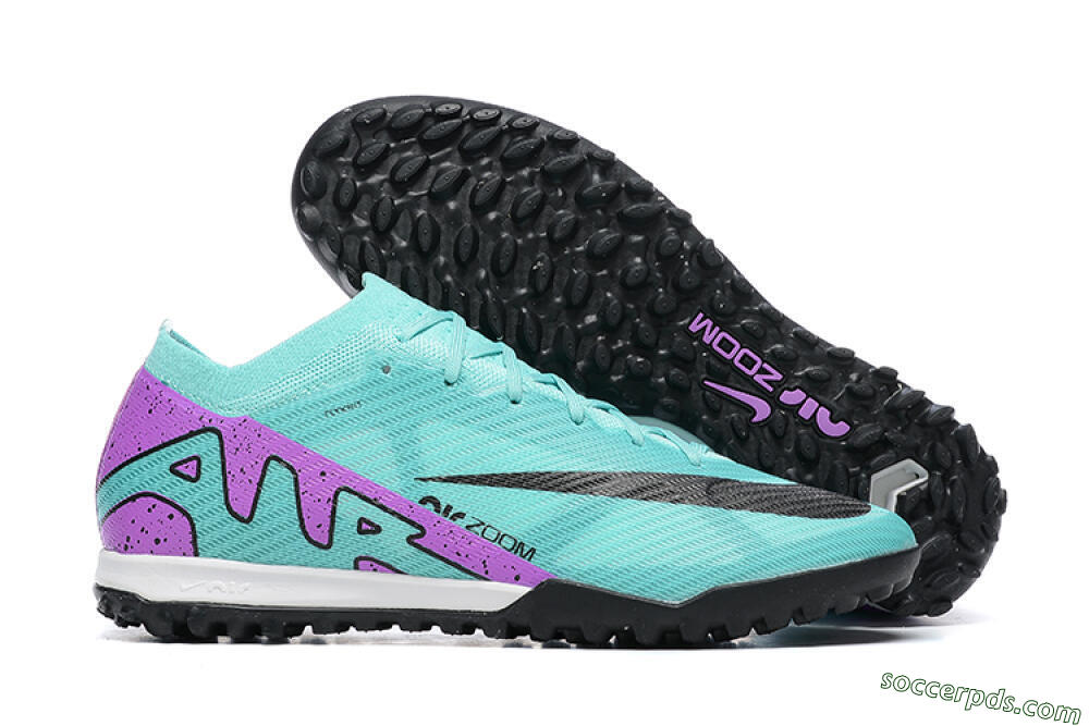 Nike Air Zoom Mercurial Vapor 15 Elite TF Low-Tops Football Shoes - Blue/Black/Purple 2