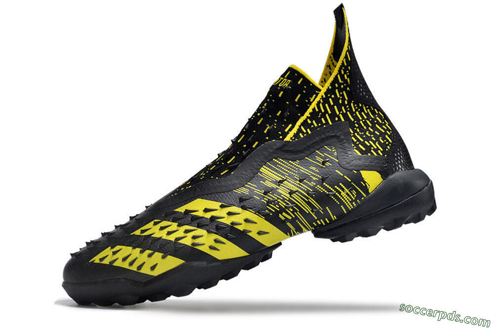 Adidas Predator Freak+ TF High-Tops Football Shoes - Black/Yellow 5
