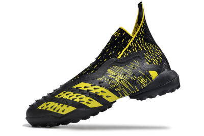 Adidas Predator Freak+ TF High-Tops Football Shoes - Black/Yellow
