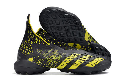 Adidas Predator Freak+ TF High-Tops Football Shoes - Black/Yellow