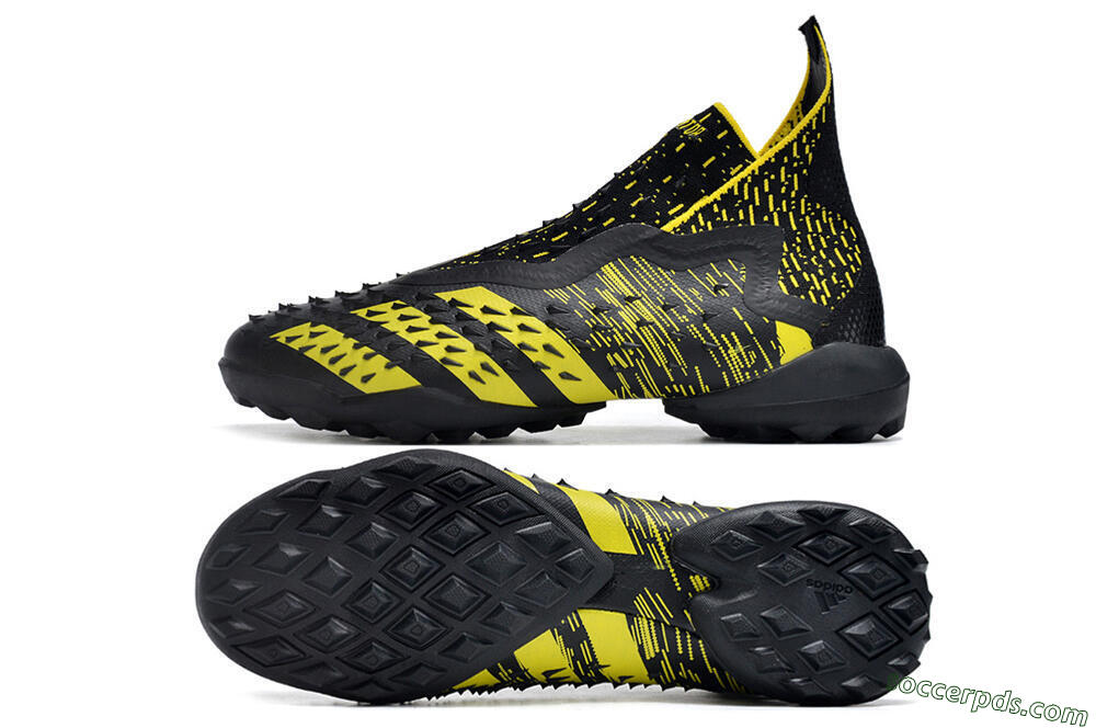 Adidas Predator Freak+ TF High-Tops Football Shoes - Black/Yellow 0