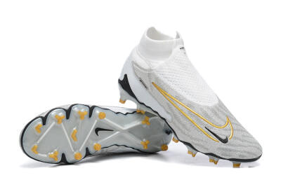 Nike Phantom GX Elite DF FG High-Tops Football Boots - White/Gold/Black