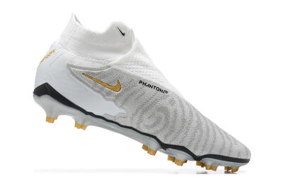 Nike Phantom GX Elite DF FG High-Tops Football Boots - White/Gold/Black