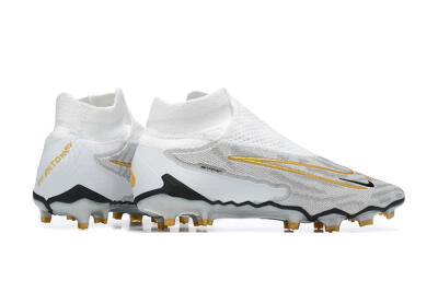 Nike Phantom GX Elite DF FG High-Tops Football Boots - White/Gold/Black