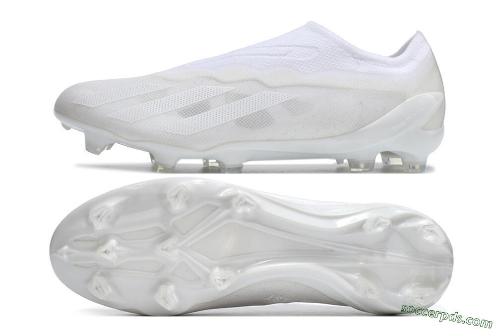 Adidas X Crazyfast+ LL FG Low-Tops Football Boots - White/White/White 0