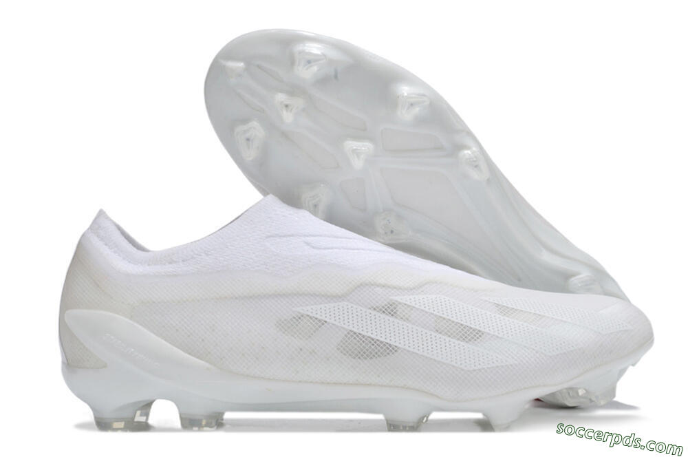 Adidas X Crazyfast+ LL FG Low-Tops Football Boots - White/White/White 1