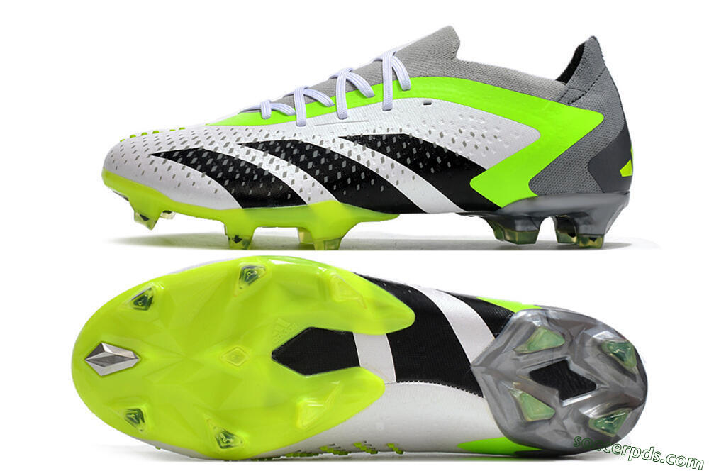Adidas Predator Accuracy.1 FG Low-Tops Football Boots - White/Black/Green/Grey 0