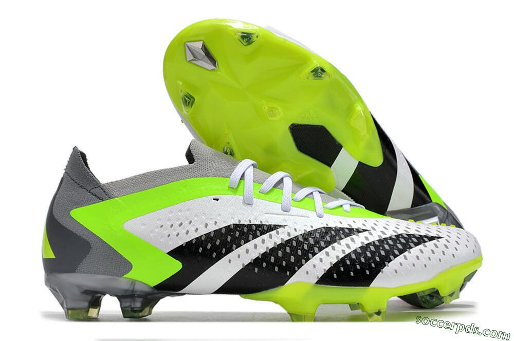 Adidas Predator Accuracy.1 FG Low-Tops Football Boots - White/Black/Green/Grey 1