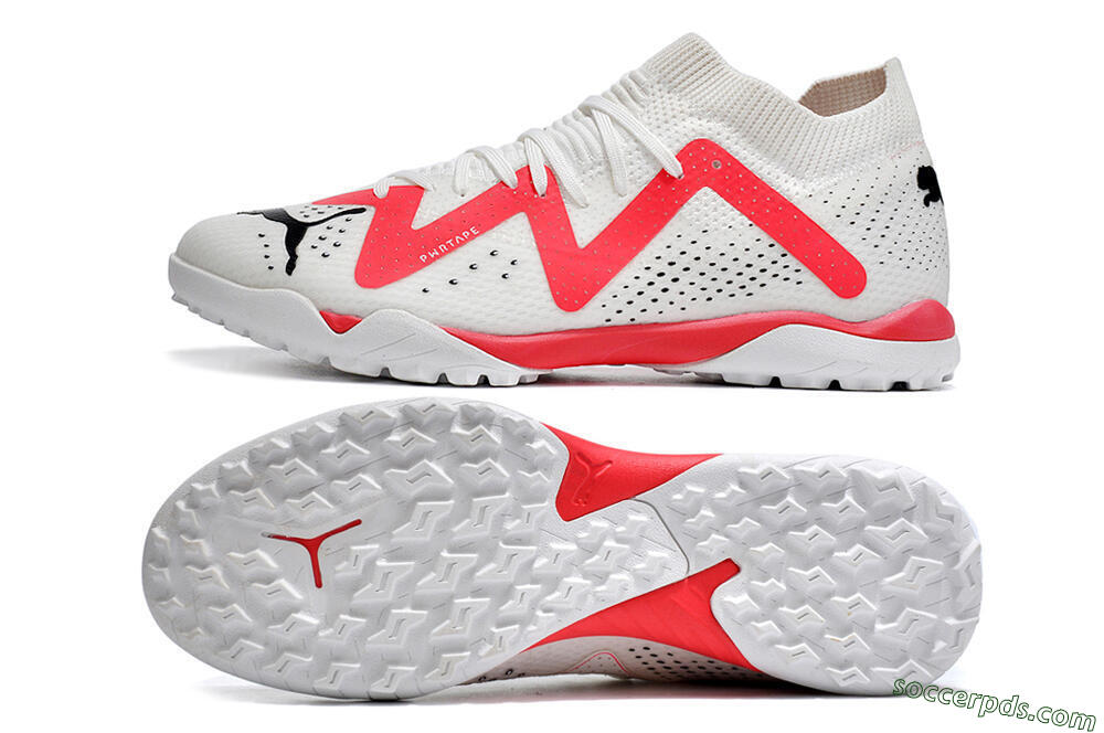 Puma Future X Powercat Tokyo Match TF Low-Tops Football Shoes - White/Red/Black 0