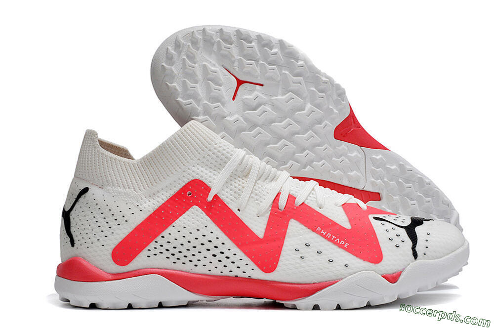 Puma Future X Powercat Tokyo Match TF Low-Tops Football Shoes - White/Red/Black 1