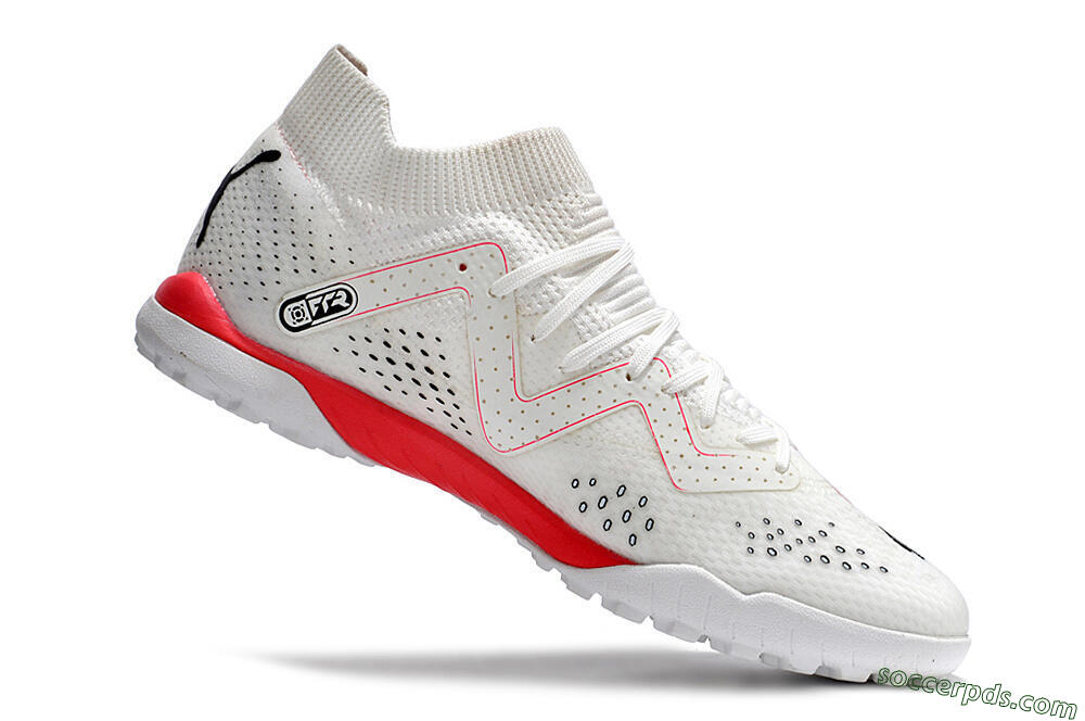 Puma Future X Powercat Tokyo Match TF Low-Tops Football Shoes - White/Red/Black 4
