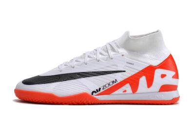 Nike Air Zoom Mercurial Superfly 9 Elite IC High-Tops Football Shoes - White/Black/Red