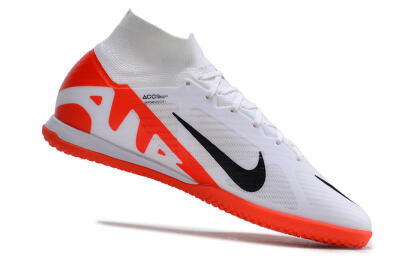 Nike Air Zoom Mercurial Superfly 9 Elite IC High-Tops Football Shoes - White/Black/Red
