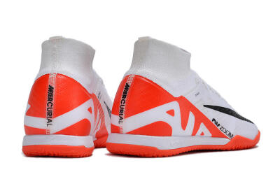 Nike Air Zoom Mercurial Superfly 9 Elite IC High-Tops Football Shoes - White/Black/Red