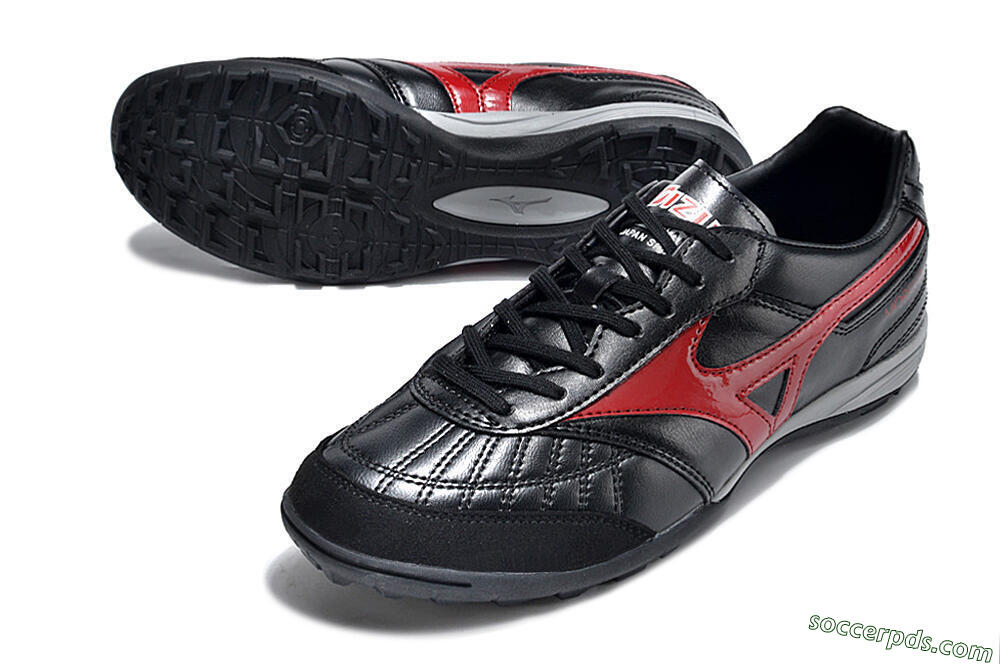 Mizuno Morelia Sala Japn TF Low-Tops Football Shoes - Black/Red/White 3