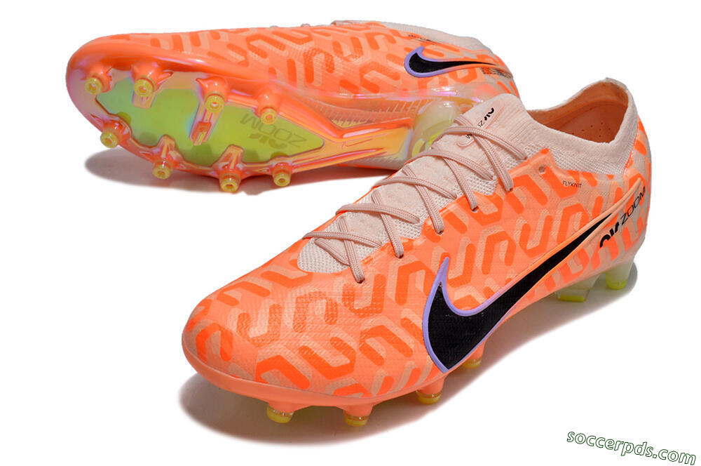 Nike Air Zoom Mercurial Vapor 15 Elite AG Low-Tops Football Boots - Orange/Black/Purple 3