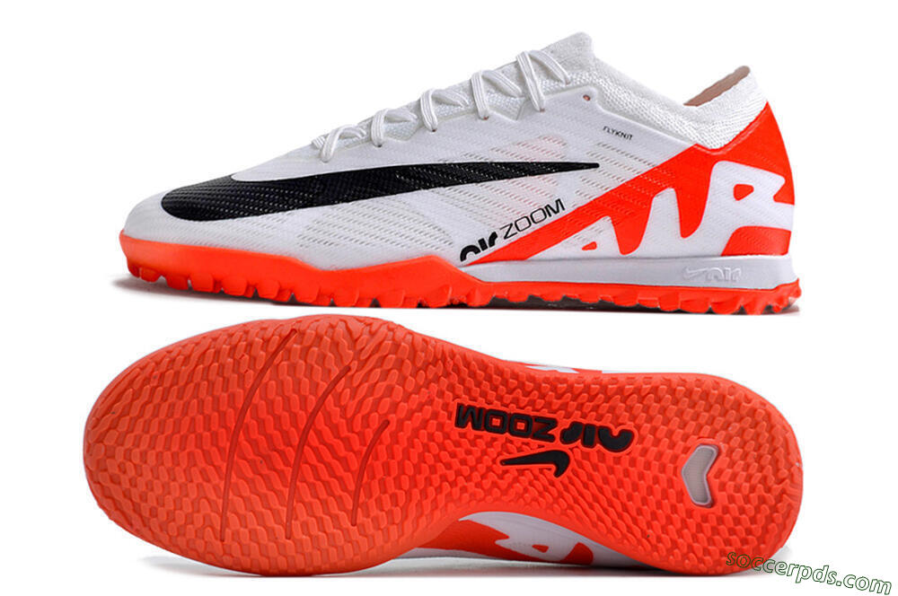 Nike Air Zoom Mercurial Vapor 15 Elite IC Low-Tops Football Shoes - White/Black/Red 0