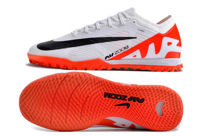 Nike Air Zoom Mercurial Vapor 15 Elite IC Low-Tops Football Shoes - White/Black/Red