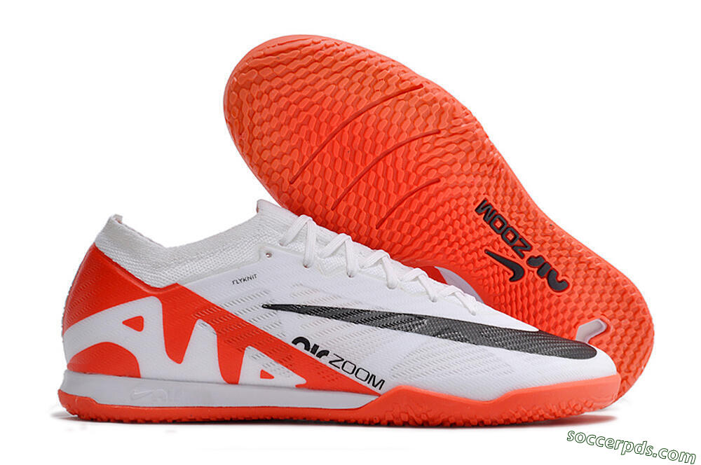 Nike Air Zoom Mercurial Vapor 15 Elite IC Low-Tops Football Shoes - White/Black/Red 1