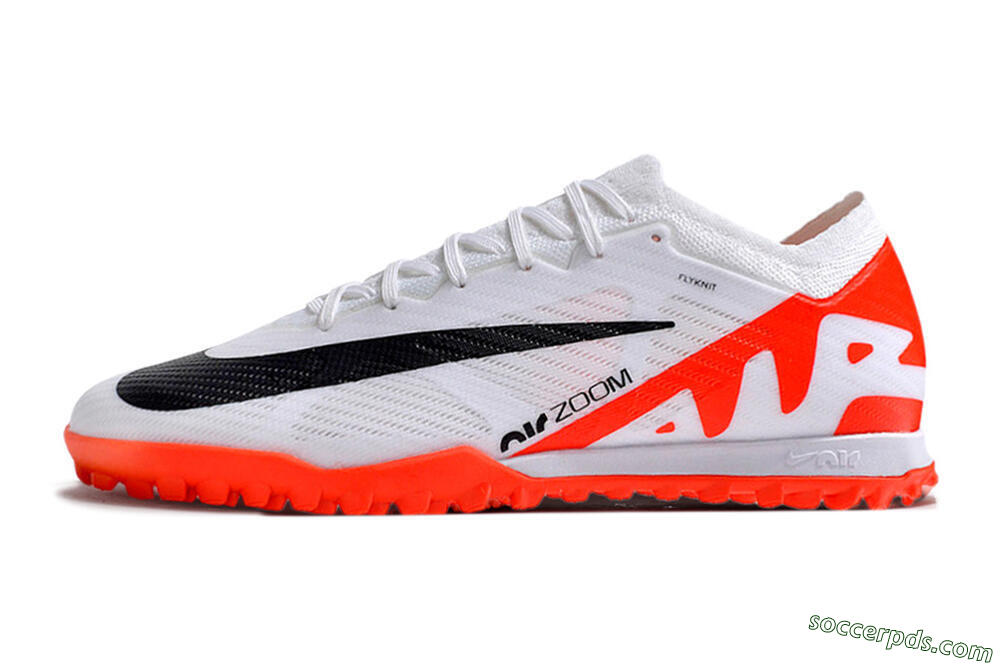 Nike Air Zoom Mercurial Vapor 15 Elite IC Low-Tops Football Shoes - White/Black/Red 2
