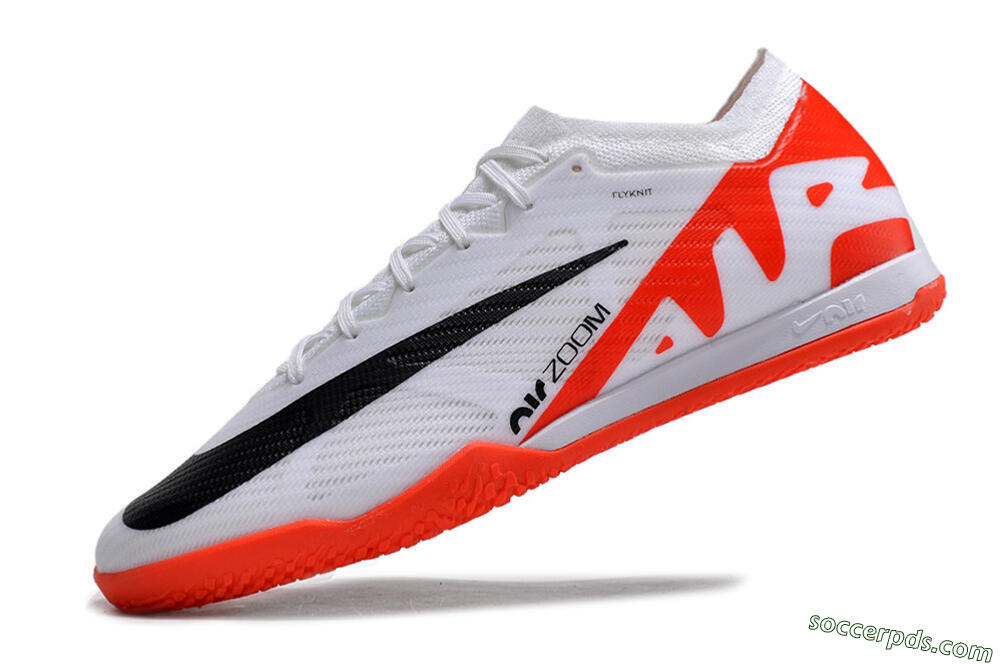 Nike Air Zoom Mercurial Vapor 15 Elite IC Low-Tops Football Shoes - White/Black/Red 5