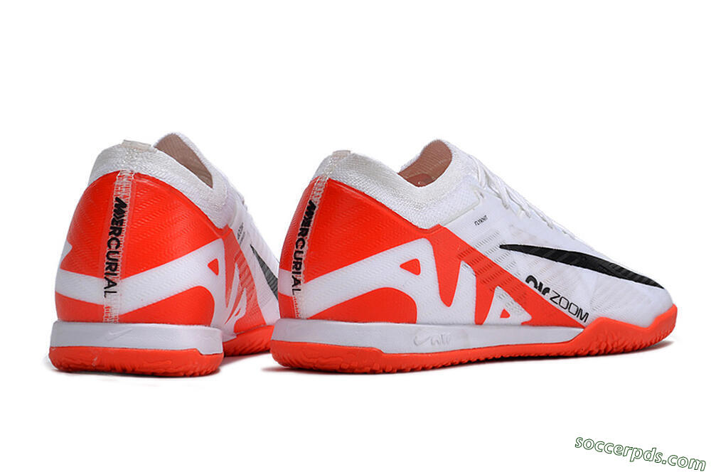Nike Air Zoom Mercurial Vapor 15 Elite IC Low-Tops Football Shoes - White/Black/Red 6