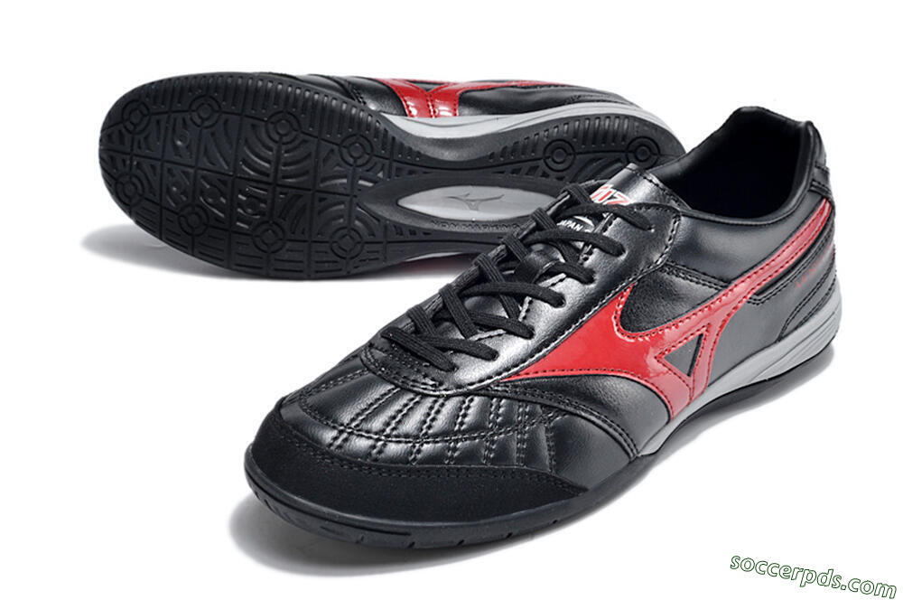 Mizuno Morelia Sala Japn IC Low-Tops Football Shoes - Black/Red/White 3