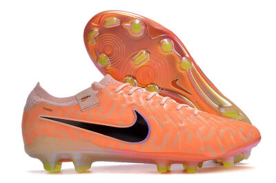 Nike Tiempo Legend 10 Elite FG Low-Tops Football Boots - Orange/Black/Purple