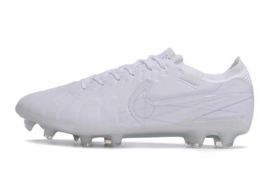Nike Tiempo Legend 10 Elite FG Low-Tops Football Boots - White/Purple