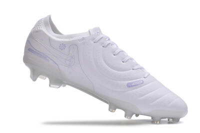 Nike Tiempo Legend 10 Elite FG Low-Tops Football Boots - White/Purple