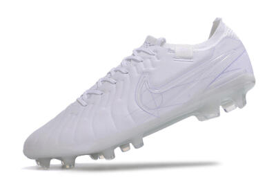 Nike Tiempo Legend 10 Elite FG Low-Tops Football Boots - White/Purple