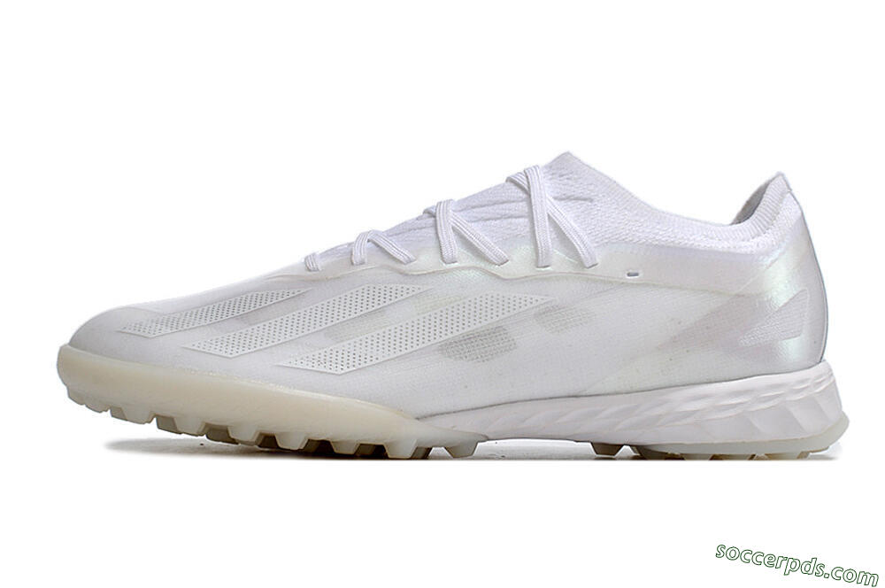 Adidas X Crazyfast.1 TF Low-Tops Football Shoes - White/Silver 2