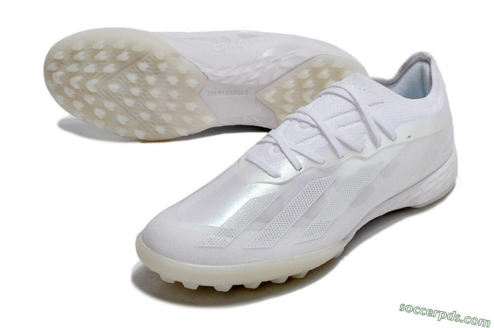 Adidas X Crazyfast.1 TF Low-Tops Football Shoes - White/Silver 3
