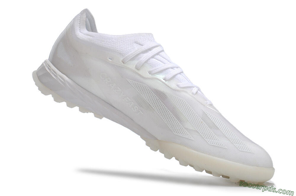 Adidas X Crazyfast.1 TF Low-Tops Football Shoes - White/Silver 4