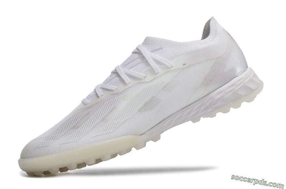 Adidas X Crazyfast.1 TF Low-Tops Football Shoes - White/Silver 5